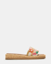 BOARDWALK Floral Multi Women's Raffia Slides