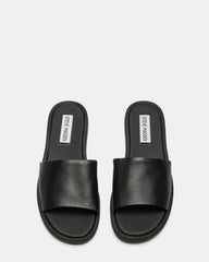 KAYA Black Leather Slide Sandal | Women's Sandals