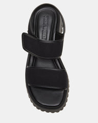 GROVER Black/Black Women's Square-Toe Platform Sandal
