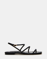 TANGO Black Square-Toe Strappy Women's Sandal