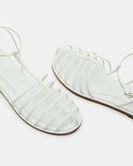 MARIN White Flat Strappy Fisherman Sandal