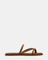 ELLERY Chestnut Suede Strappy Thong Slide Women's Sandal