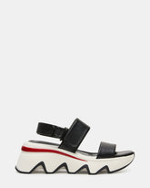 LOCHAN Black Platform Flatform Strappy Women's Sandal