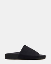 SANSA Black Flatform Footbed Slide Women's Sandal
