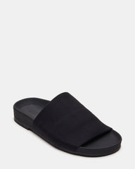 SANSA Black Flatform Footbed Slide Women's Sandal