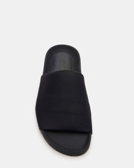 SANSA Black Flatform Footbed Slide Women's Sandal