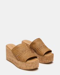 COASTAL Raffia Platform Wedge Mule Women's Sandal
