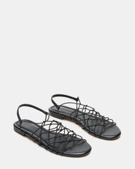 LIBRA Black Women's Strappy Flat Sandal