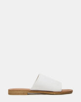 KIPP White Leather Slide Women's Sandal