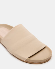 SANSA Tan Flatform Footbed Slide Women's Sandal