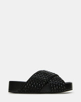 AVENDRA Black Multi Flatform Slide Women's Sandal