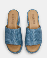 JETTY Blue Raffia Platform Wedge Women's Sandal