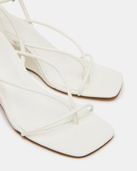 APPA White Square-Toe Strappy Wedge Women's Sandal