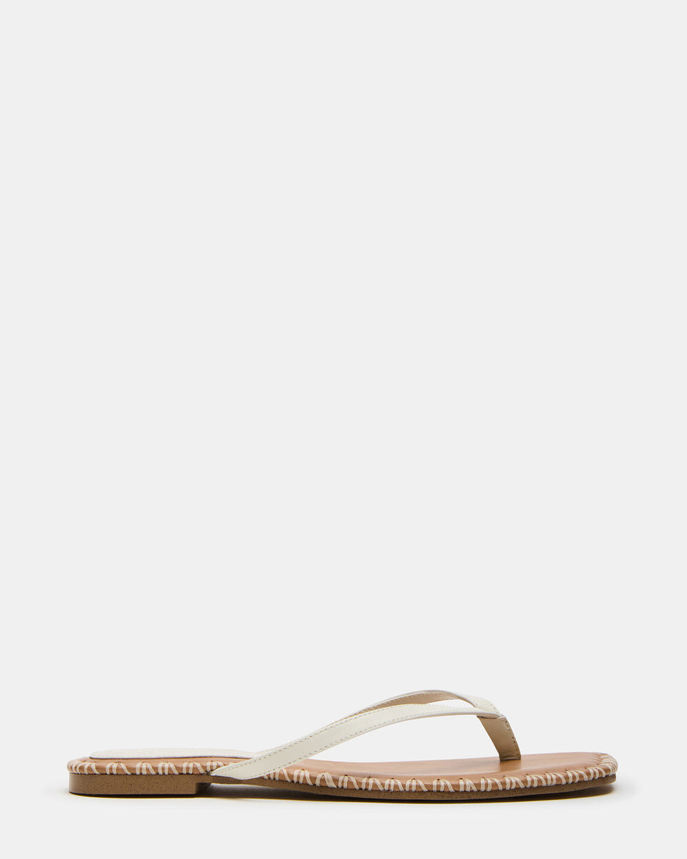 MARELLA Bone Leather Women's Thong Square-Toe Sandal