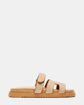 MAYVEN Natural Raffia Flatform Slide Women's Sandal