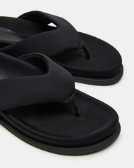 ZINNIA Black Women's Thong Footbed Sandal