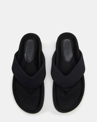 ZINNIA Black Women's Thong Footbed Sandal