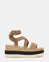 SOREN Taupe Suede Women's Espadrille Sandal