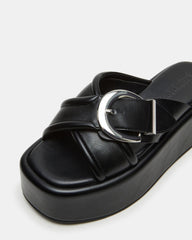 CYPHER Black Women's Platform Square Toe Sandal