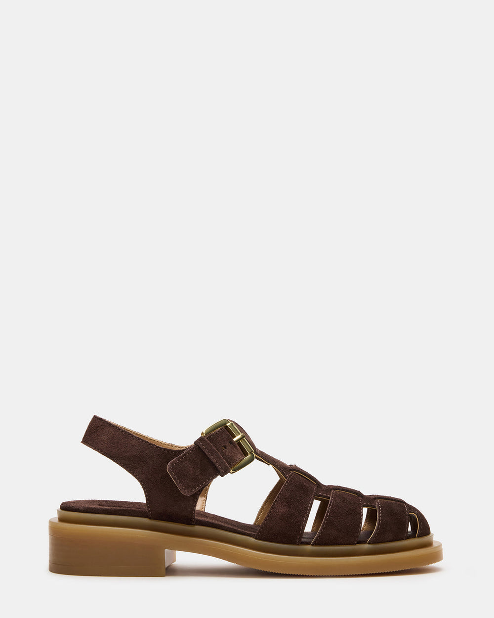 TOPE Chocolate Brown Suede Strappy Fisherman Women's Sandal