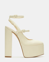 SCOTLYN Bone Leather Women's Platform Block Heel