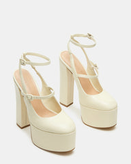 SCOTLYN Bone Leather Women's Platform Block Heel