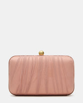 ELEGANT Bag Mocha Soft Frame Metal Mesh Crossbody Clutch Handbag