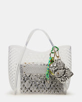 SUMMER Bag Clear Caged Jelly Top-Handle Tote Handbag