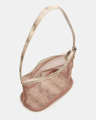 VIXEN Bag Blush Shoulder Strap Mesh Structured Bottom Women's Handbag