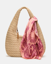 DAENA Bag Natural Crescent Shaped Straw Shoulder Bag