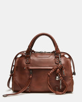 RIGGS BAG RUST Slouchy Top-Handle Crossbody Satchel Handbag