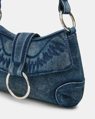 ALBANY Bag Denim/Blue Western-Inspired Denim Shoulder Handbag