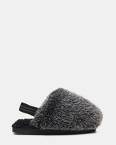 Kids' POOF Grey Slip-On Faux Fur Girls' Flat
