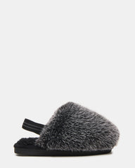 Kids' POOF Grey Slip-On Faux Fur Girls' Flat