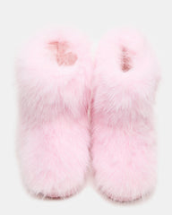 Kids' BEASTIE Pink Faux Fur Girls' Ankle Boot