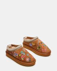 Kids' SELENA Cognac Multi Girls' Slip-On Mule Flat