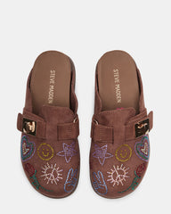 Kids' MONEYY Brown Rhinestones Girls' Slip-On Clog