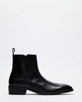 HAYNES Black Leather Men's Ankle Boot
