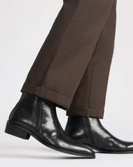 HAYNES Black Leather Men's Ankle Boot