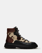 YOSEMITE Brown Multi Lace-Up Lug Men's Ankle Boot