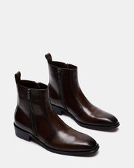 HAYNES Brown Leather Men's Ankle Boot