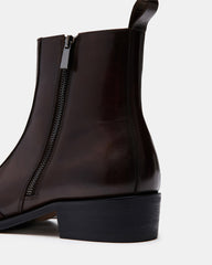 HAYNES Brown Leather Men's Ankle Boot