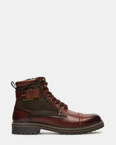 REID Cognac Lace-Up Lug Men's Ankle Boot
