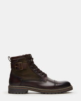 REID Dark Brown Lace-Up Lug Men's Ankle Boot
