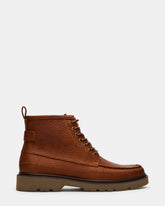 DAEL Brown Leather Lace-Up Men's Ankle Boot