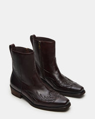 SANTANA Dark Brown Western Men's Ankle Boot
