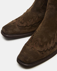 SANTANA Green Olive Western Men's Ankle Boot