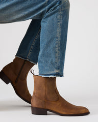 HENDRIK Tan Leather Men's Ankle Boot