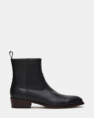 HENDRIK Black Leather Men's Ankle Boot