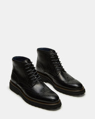 KODA Black Leather Lace-Up Men's Ankle Boot